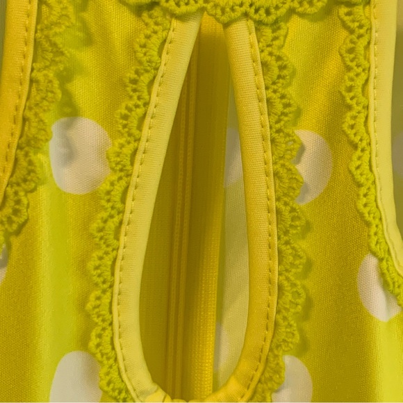 LOVE THE QUEEN Vibrant Maxi polka dot novelty lace trim dress XL 16 - Picture 11 of 16